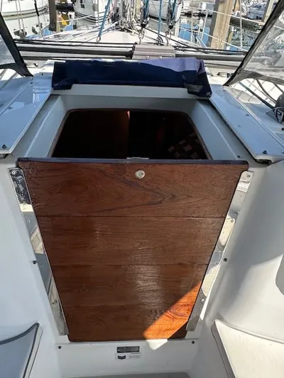 Junebug Yacht Photos Pics Entrance of Catalina 350 MkII yacht, year 2008.