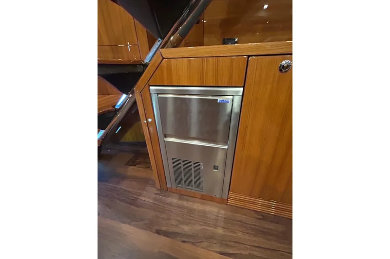  Yacht Photos Pics Interior of 2020 Maritimo M64 yacht featuring a built-in stainless steel appliance.