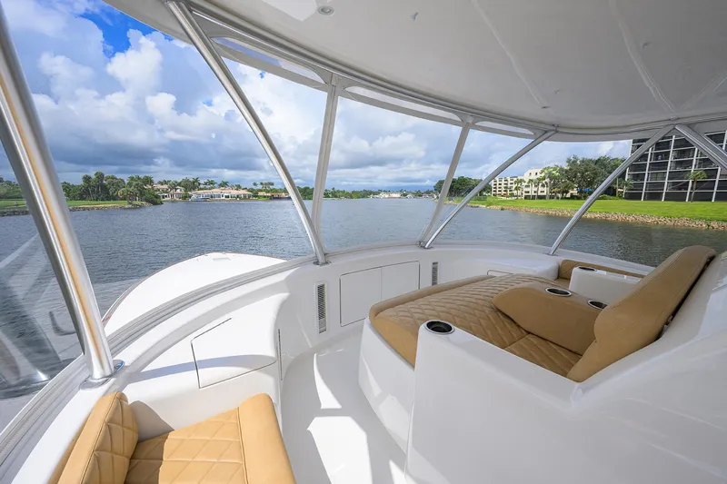 Hmy Trade Yacht Photos Pics 2023 Viking 64 Convertible - Flybridge Forward Seating