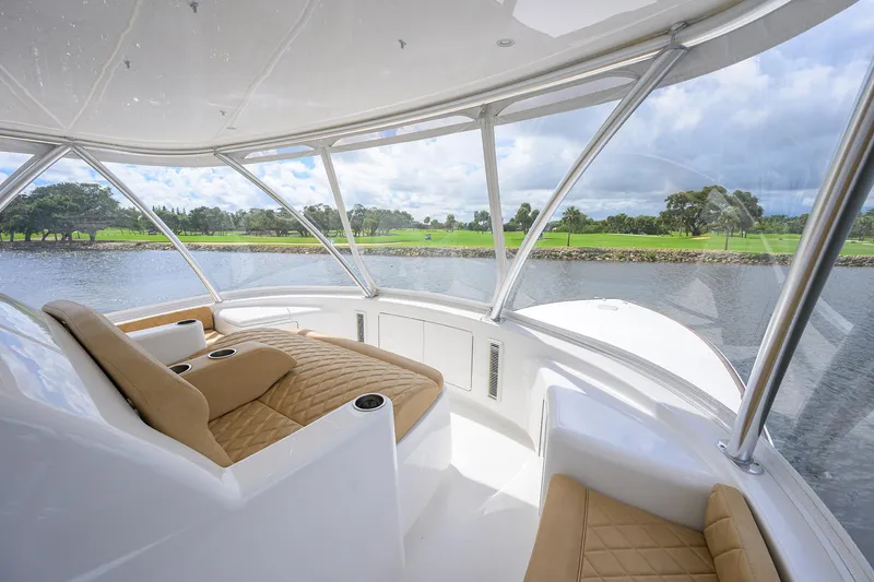 Hmy Trade Yacht Photos Pics 2023 Viking 64 Convertible - Flybridge Forward Seating