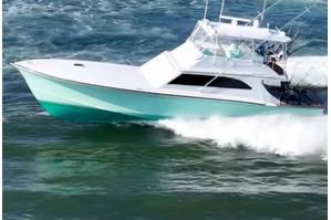 2008 Blackwell Custom Carolina 61 yacht cruising on open water.