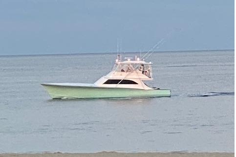 2008 Blackwell Custom Carolina 61 yacht cruising on calm waters.