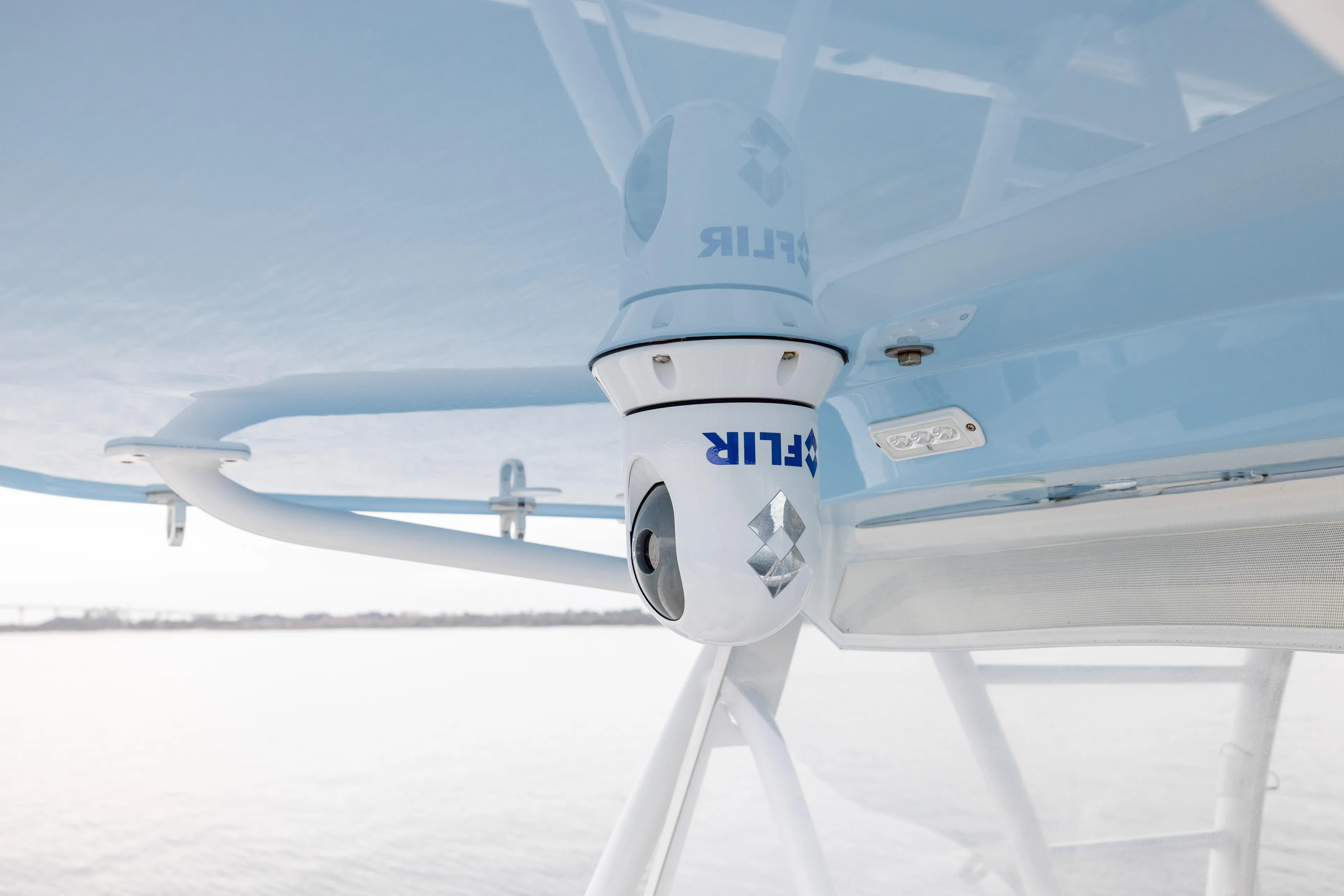  Yacht Photos Pics 2020 Invincible 40 Catamaran with FLIR camera system, showcasing advanced marine technology.