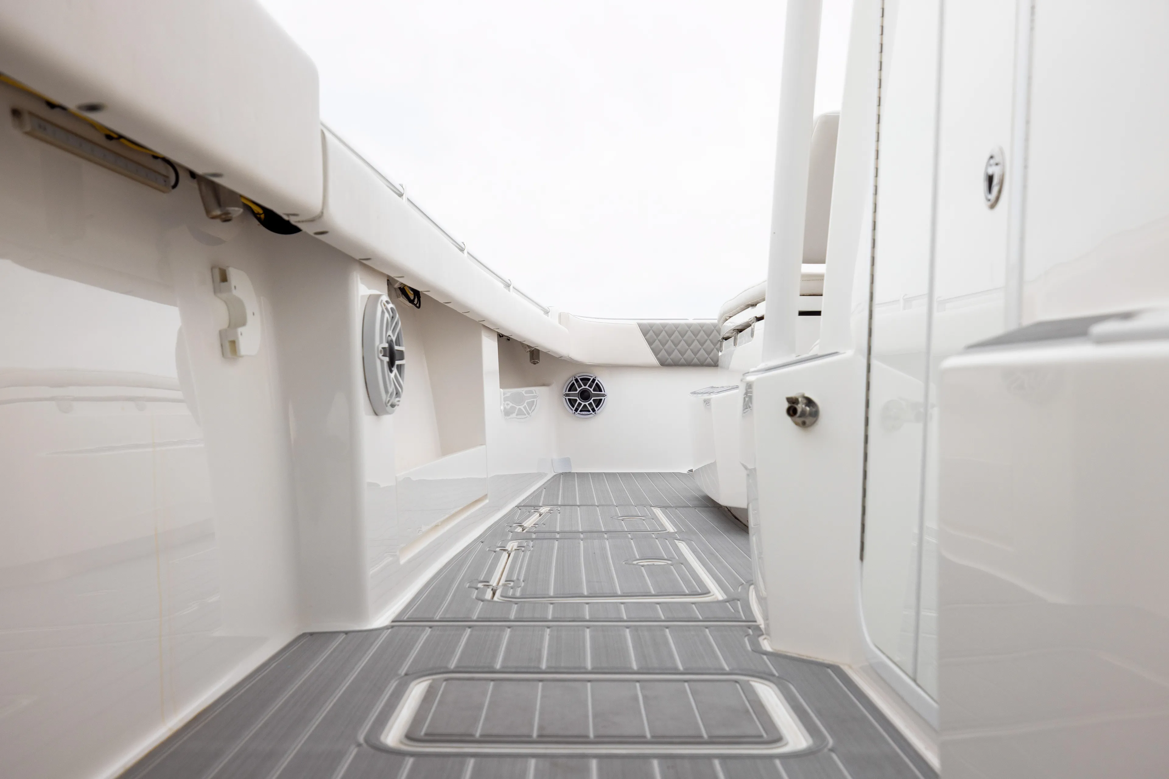  Yacht Photos Pics 2020 Invincible 40 Catamaran interior with sleek design and modern features.