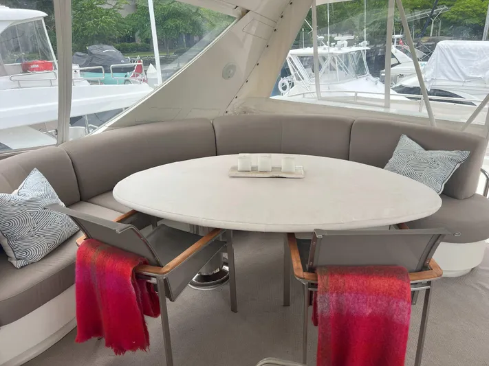 Hydrogène Yacht Photos Pics Teak Table with cover