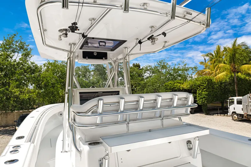  Yacht Photos Pics 2024 Contender 35 ST boat with sleek design, featuring a spacious deck and modern amenities.