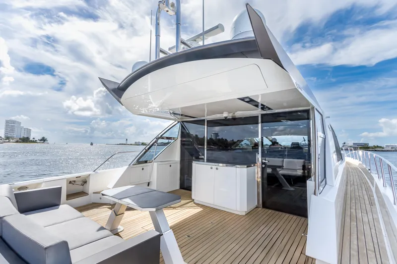Bikinis Optional Yacht Photos Pics Luxurious 2012 Cheoy Lee 76 Alpha yacht with spacious deck and modern design.
