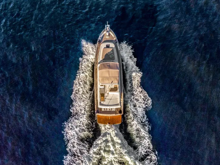  Yacht Photos Pics Aerial view of 2025 Norseman 45 FreeOcean yacht cruising through deep blue waters.