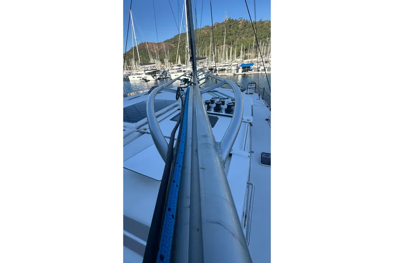 Gtfo Yacht Photos Pics Sailboat deck view, Balance 482 model, 2023, docked in a marina.