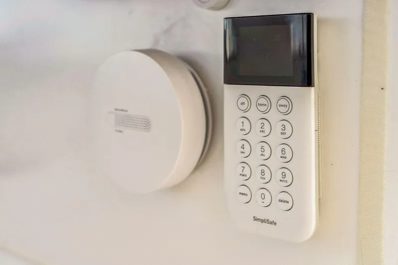 Gtfo Yacht Photos Pics Keypad and smoke detector on wall, Balance 482 model, 2024.