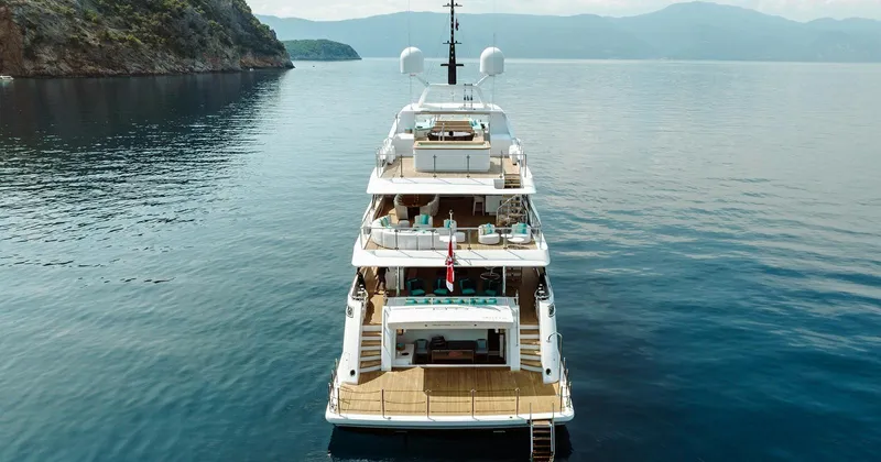  Yacht Photos Pics Luxurious 2020 Benetti Seagull yacht on serene waters, showcasing elegant design and spacious decks.