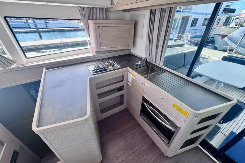  Yacht Photos Pics Spacious U shaped galley for security