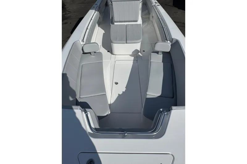  Yacht Photos Pics 2026 Contender 35 ST boat interior with sleek seating and modern design.
