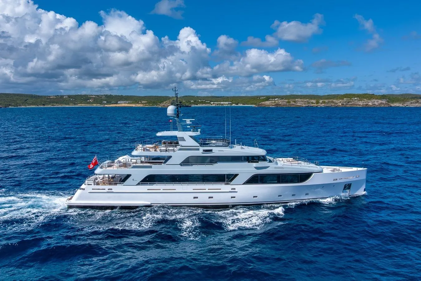 Luxury yacht Codecasa 43 from 2024 on open sea.