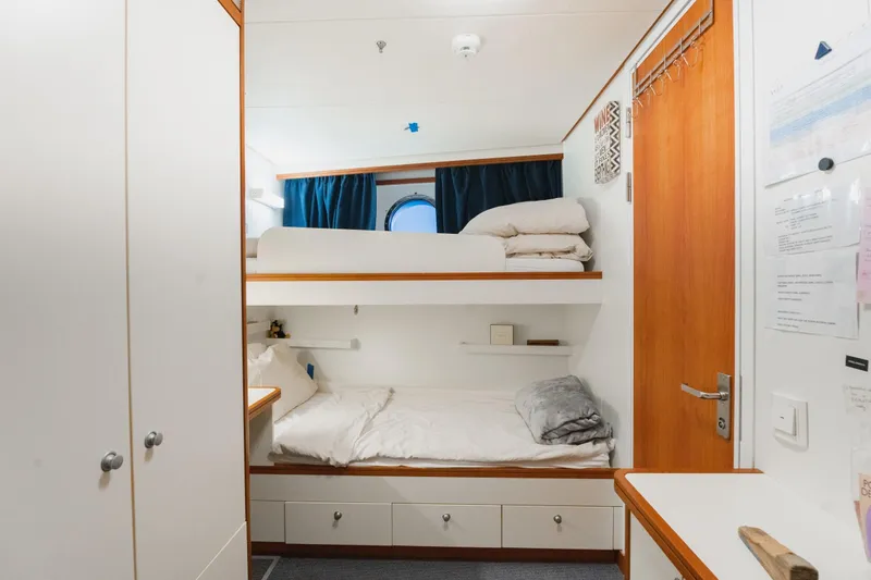 Were Dreams Yacht Photos Pics Cozy cabin with bunk beds on 2008 Amels 171 Limited Edition yacht.