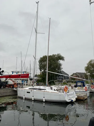 Yacht Photos Pics 2017 Jeanneau Sun Odyssey 349 docked in marina.