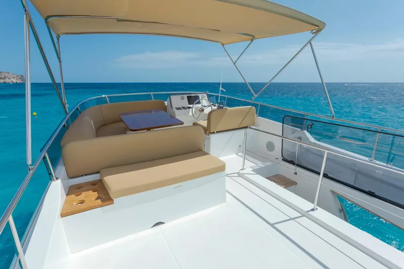  Yacht Photos Pics Luxurious 2026 Sasga Yachts 55 with spacious deck and ocean view.