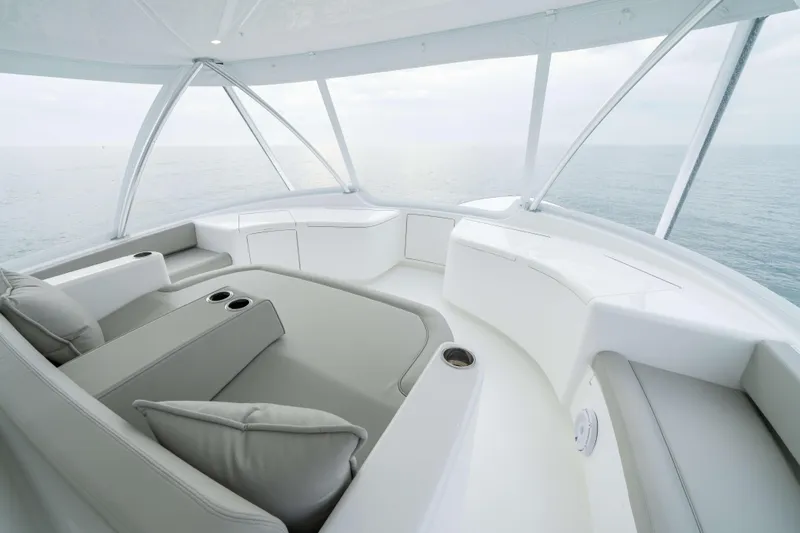 2026 Viking 82c Yacht Photos Pics Viking 82 Convertible Forward Helm Seating