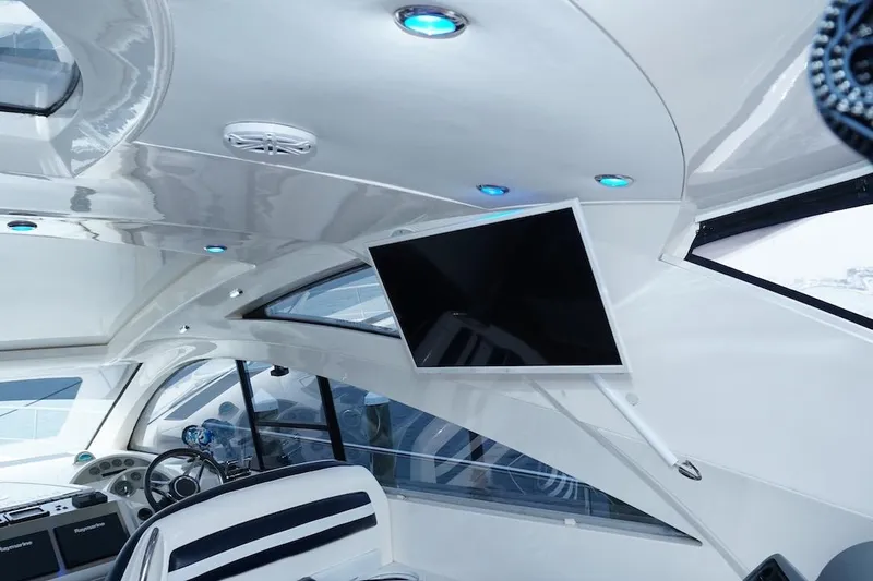  Yacht Photos Pics Interior of 2009 Fairline 52 Targa yacht with modern design and sleek features.