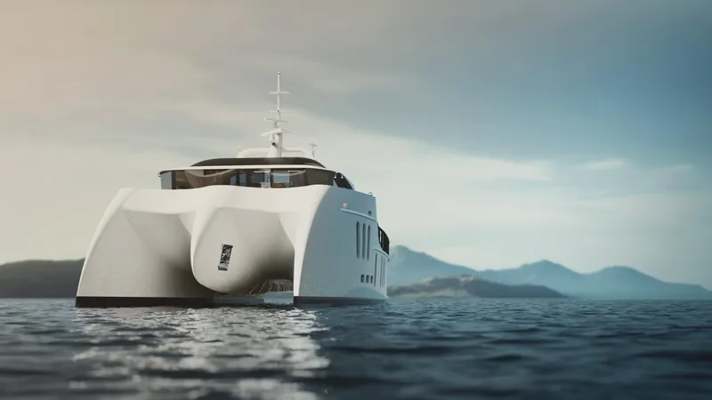 Deo Juvante Yachts Yacht Photos Pics Luxurious 2026 Deo Juvante C24 yacht on serene ocean with distant mountains.