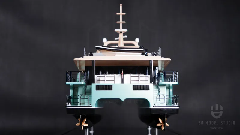 Deo Juvante Yachts Yacht Photos Pics 2026 Deo Juvante C24 yacht model, rear view, showcasing dual propellers and modern design.