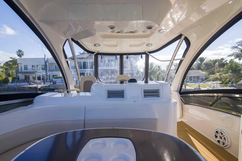 Exodus Yacht Photos Pics Interior view of 2013 Sea Ray 520 Sedan Bridge yacht with modern design.