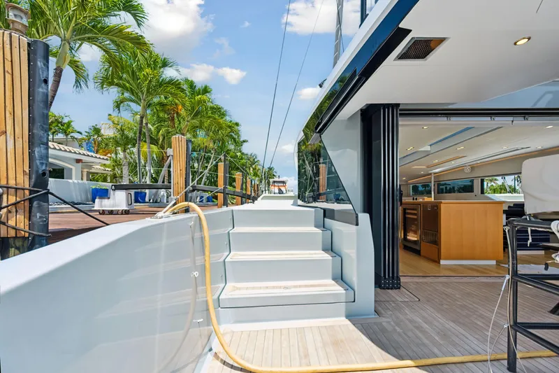Noble House Yacht Photos Pics Luxurious 2019 McConaghy MC60 yacht with open deck and modern interior design.