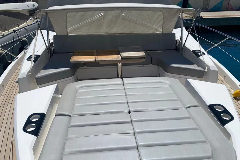  Yacht Photos Pics Luxurious 2019 Sunseeker Manhattan 66 yacht with spacious sunbathing area and seating.