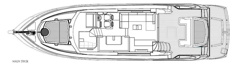 Skeis The Limit Yacht Photos Pics Manufacturer Provided Image: Sunseeker Mahattan 53 Main Deck Layout Plan