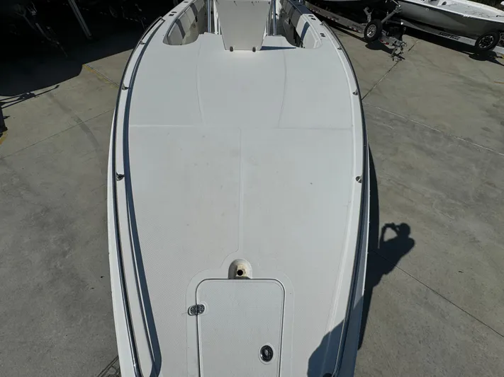  Yacht Photos Pics 2009 Fountain 38 CC Tournament Edition boat, top view on concrete surface.