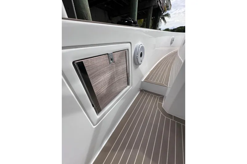 No Name Yacht Photos Pics 2024 Pardo Yachts P38 deck detail with sleek design and modern finishes.