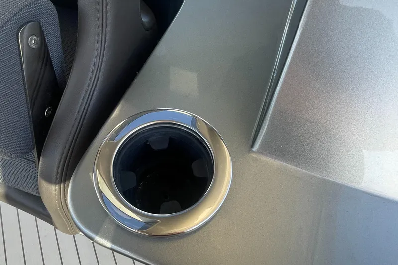  Yacht Photos Pics Cup holder on the 2023 Canados 493 Gladiator boat.