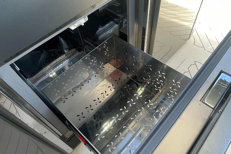  Yacht Photos Pics Stainless steel compartment in 2023 Canados 493 Gladiator yacht.