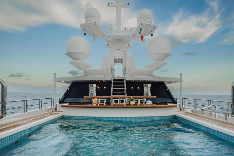 Axioma Yacht Photos Pics Luxurious 2013 Dunya Yacht with pool, ocean view, and modern design.