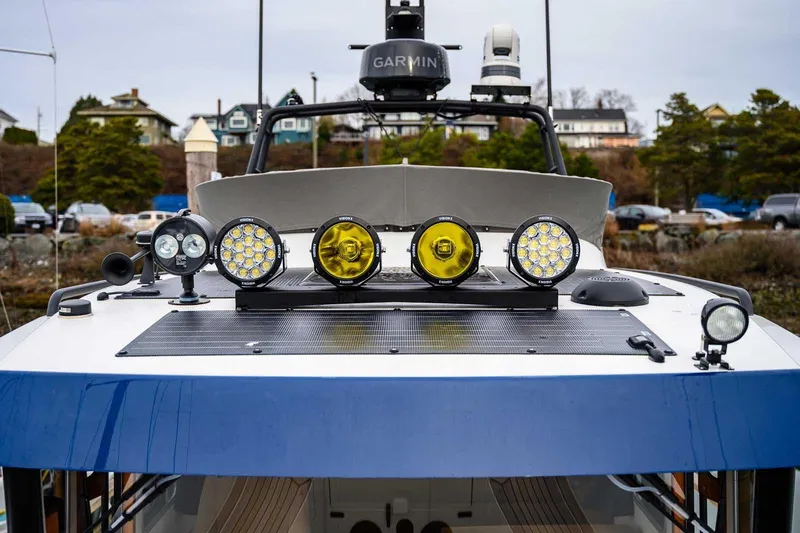  Yacht Photos Pics 2024 Targa 27.2 boat with advanced lighting and Garmin navigation system.