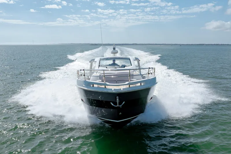  Yacht Photos Pics 2019 Azimut Verve 40 yacht cruising on open water under a clear sky.