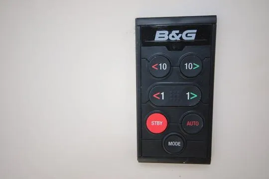 Solasta Yacht Photos Pics B&G control panel on 1997 Island Packet 350 sailboat, featuring navigation buttons.