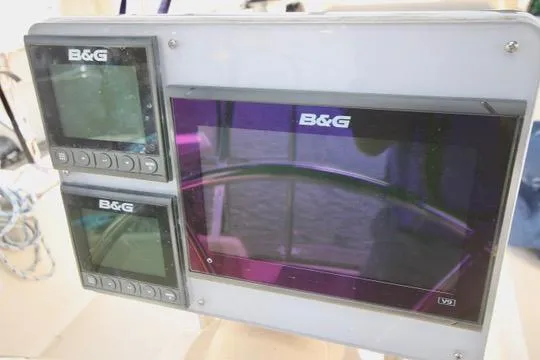 Solasta Yacht Photos Pics B&G navigation equipment on a 1997 Island Packet 350 sailboat.