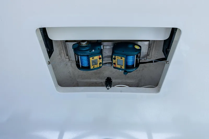 Atica Yacht Photos Pics Electrical components inside a 2005 Albemarle 410 boat.