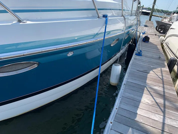  Yacht Photos Pics 2005 Formula 34 PC boat docked at a marina.