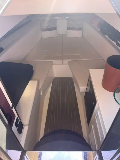  Yacht Photos Pics 2013 VanDutch 40 Open Bow interior with sleek seating and modern design.