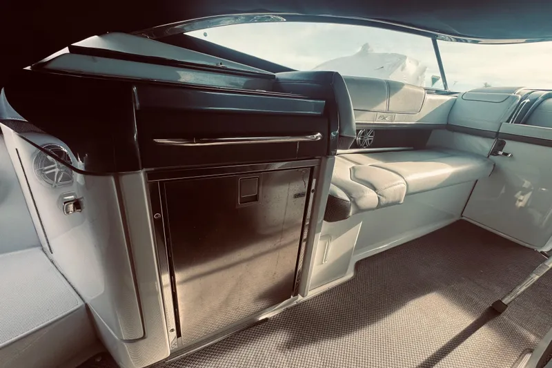  Yacht Photos Pics 2019 Formula 310 FX Bowrider interior with sleek seating and modern design.