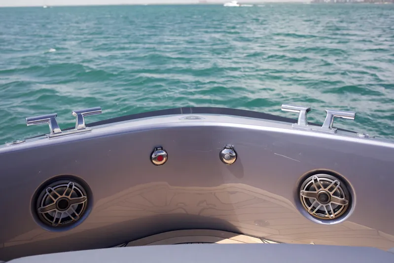  Yacht Photos Pics SACS 47 Rebel 2022 boat deck with ocean view and sleek design.