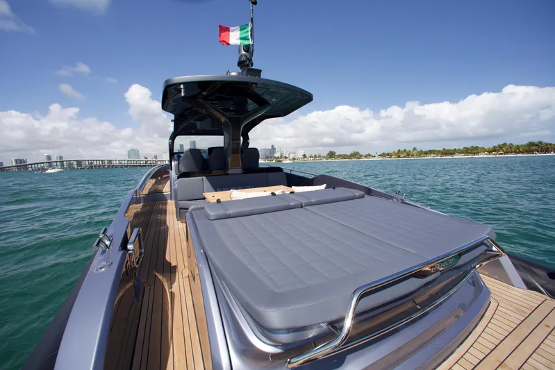  Yacht Photos Pics Luxury SACS 47 Rebel yacht cruising on clear waters, 2022 model.