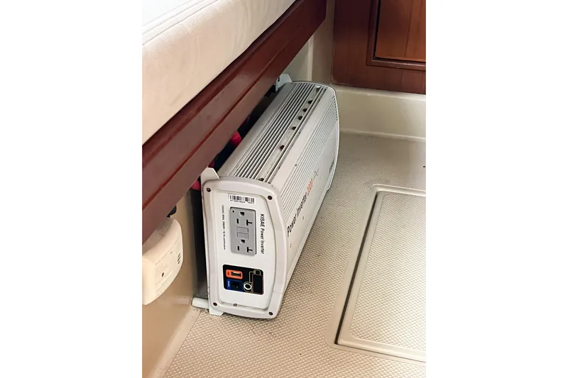 Delicia Yacht Photos Pics Power inverter installed in 1995 Island Packet 40 yacht interior.