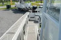 Reel Fed Up Yacht Photos Pics 2007 Fountain 38 Tournament Edition boat, docked with visible deck and surroundings.