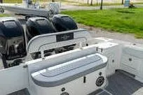 Reel Fed Up Yacht Photos Pics 2007 Fountain 38 Tournament Edition boat with triple outboard engines.