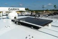 Reel Fed Up Yacht Photos Pics 2007 Fountain 38 Tournament Edition boat with Garmin equipment on deck.