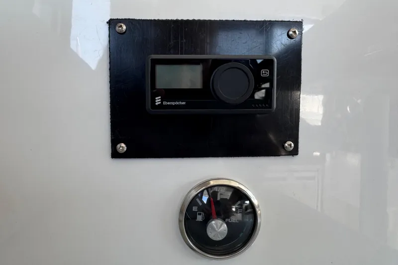 Plumper Yacht Photos Pics Control panel and fuel gauge on 2019 Jeanneau NC 895 boat.