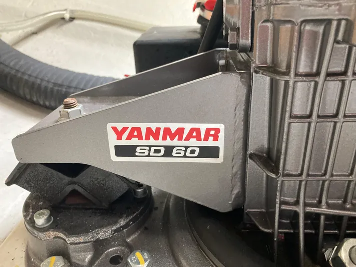 Kaya Yacht Photos Pics Yanmar SD 60 engine component in a 2021 Lagoon 42 catamaran.